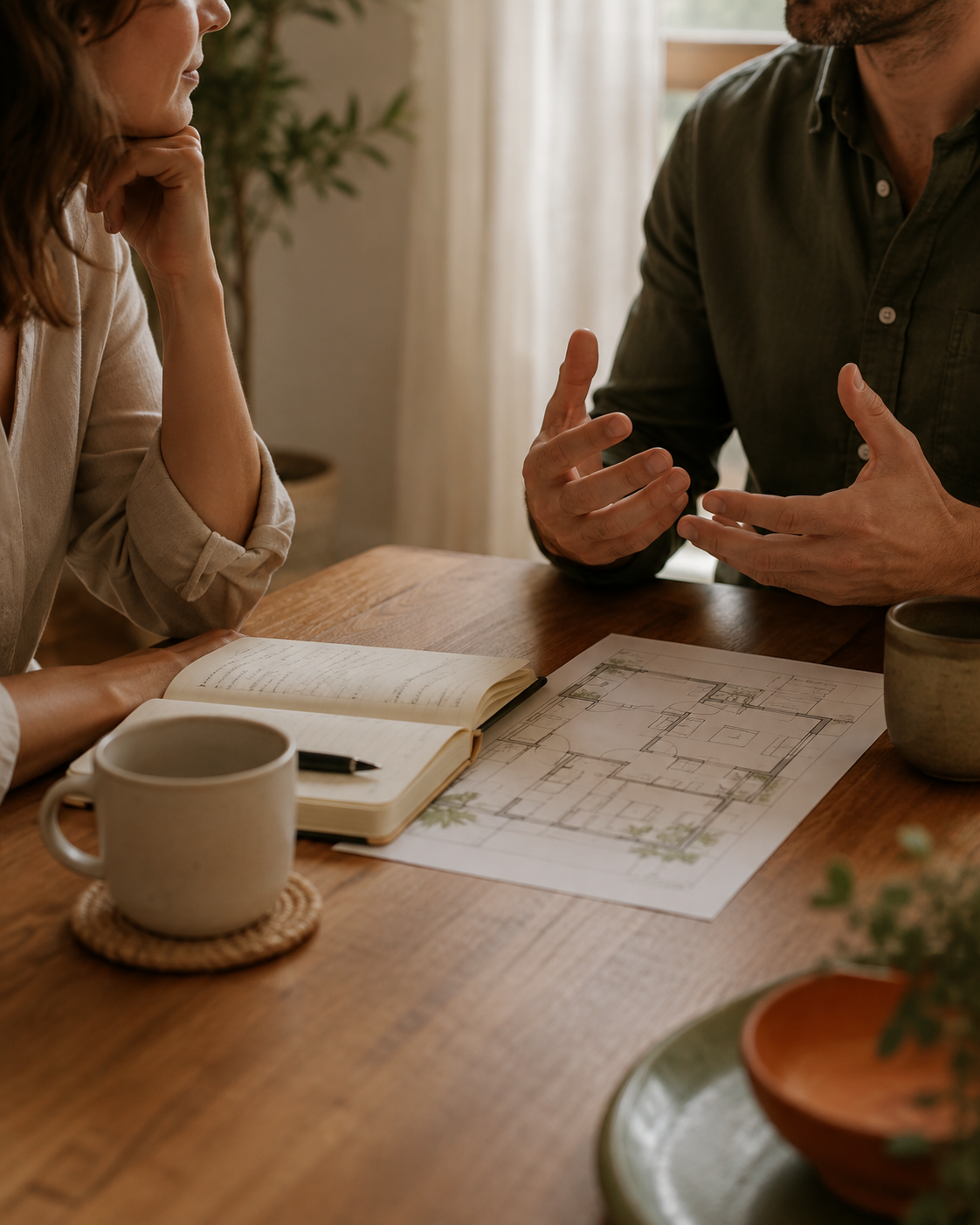 Conversa próxima sobre um projeto imobiliário
